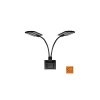 mant an170978 plafoniera twin led nero 14w