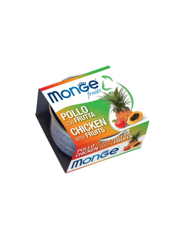 monge cat fruits 80gr pollo con frutta