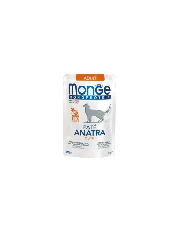monge cat 85gr busta monoprotein pate' anatra