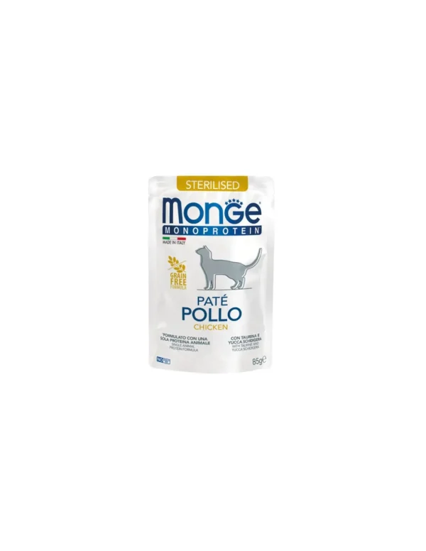 monge cat 85gr busta monoprotein sterilised pate' pollo