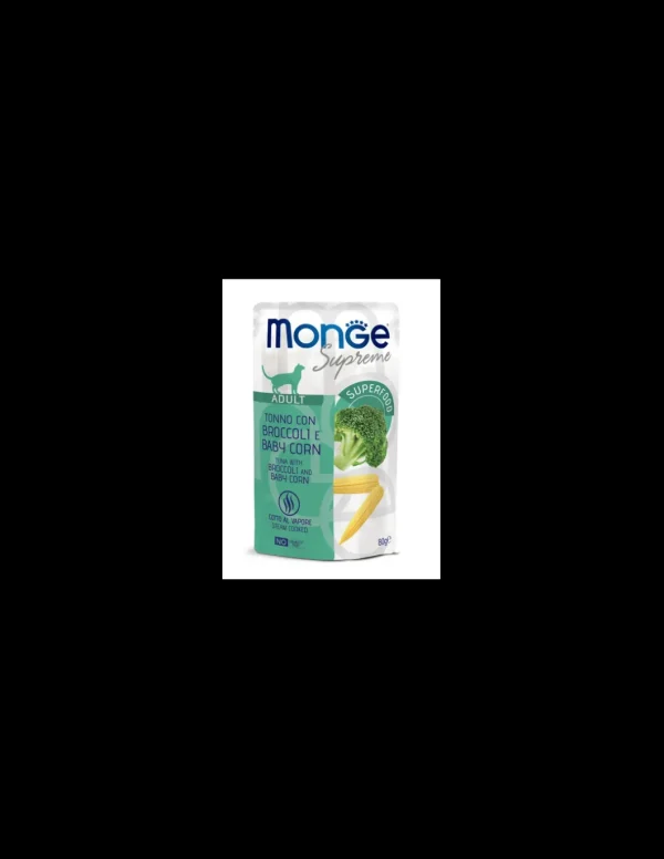 monge cat 80gr busta supreme tonno broccoli baby corn