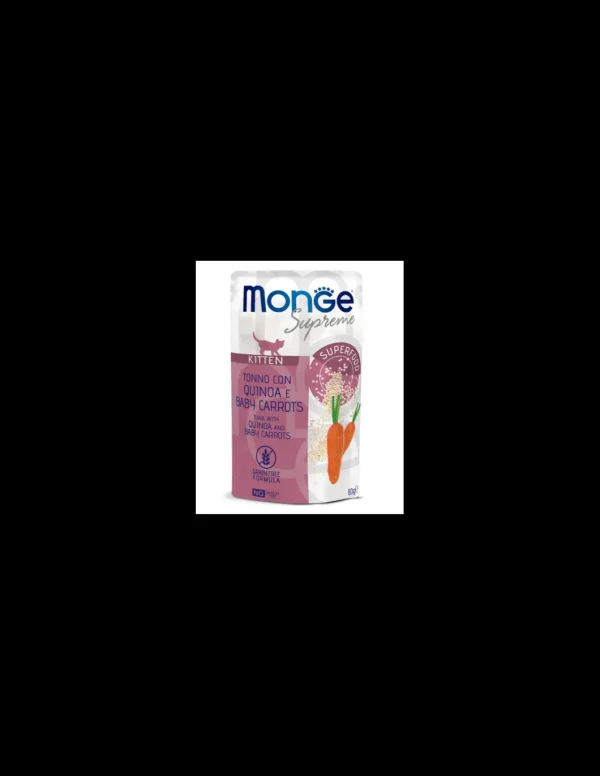 monge cat 80gr busta supreme kitten tonno quinoa baby carrots