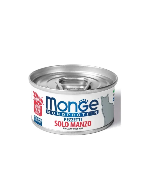 monge cat 80gr monoprotein pezzetti solo manzo