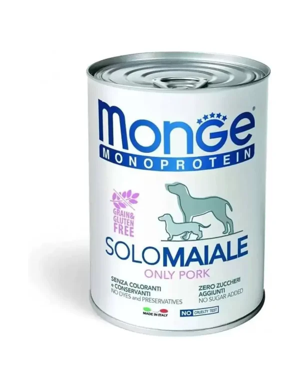 monge dog 400gr adult monoprotein solo maiale