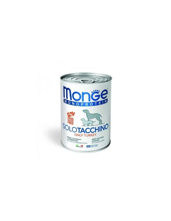 monge dog 400gr adult monoprotein solo tacchino