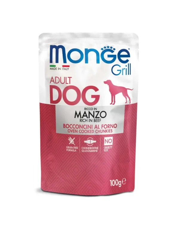 monge dog 100gr busta grill manzo