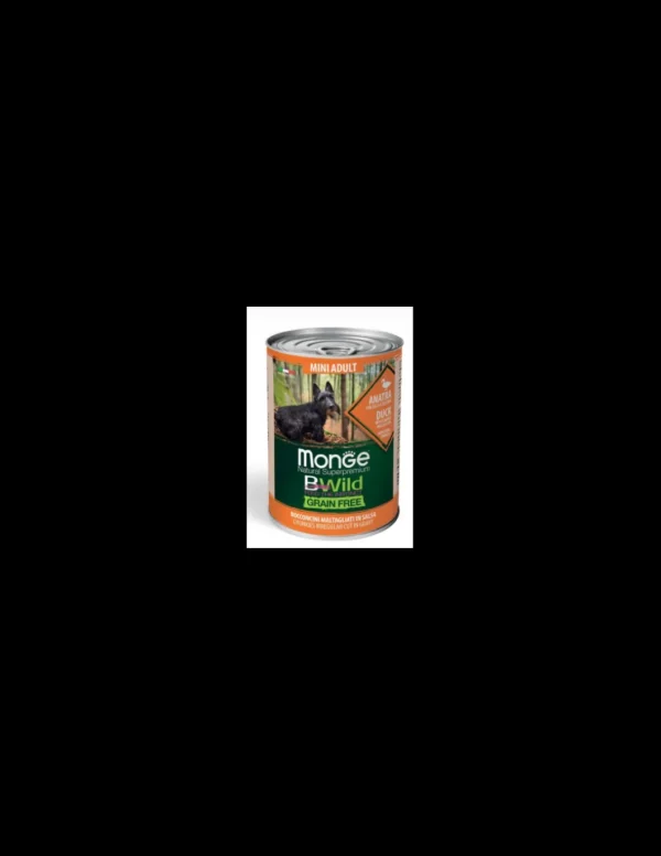 monge dog 400gr bwild mini adult anatra zucca zucchine