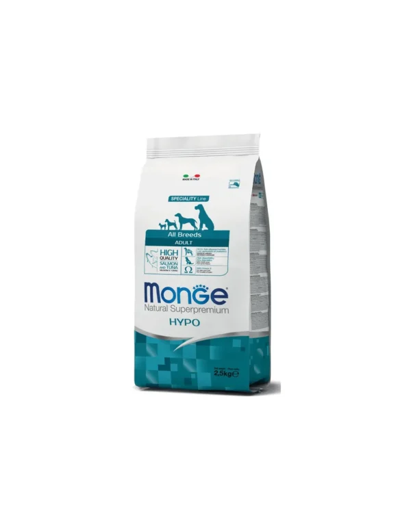 monge dog 2,5kg adult all breeds speciality line hypo salmone tonno