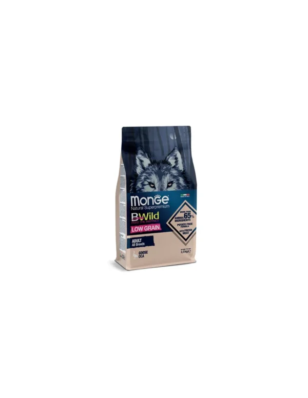 monge dog 2,5kg adult bwild low grain all breeds oca