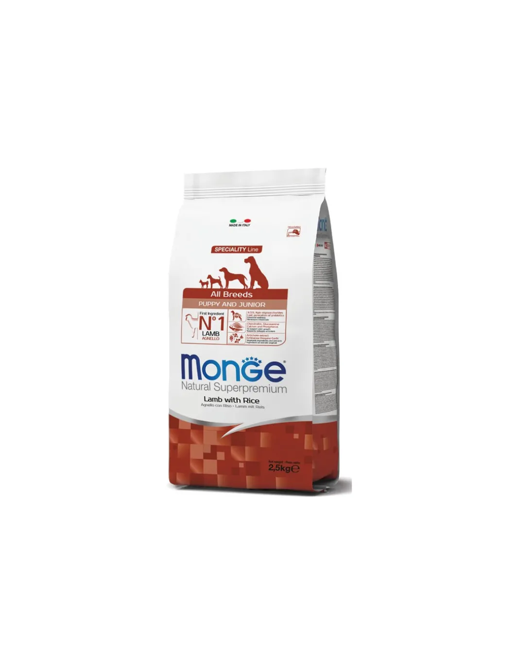 monge_dog_kg_puppyampjuni_0-6.webp monge dog 2,5kg puppy&junior all breeds speciality line monoprotein agnello e riso