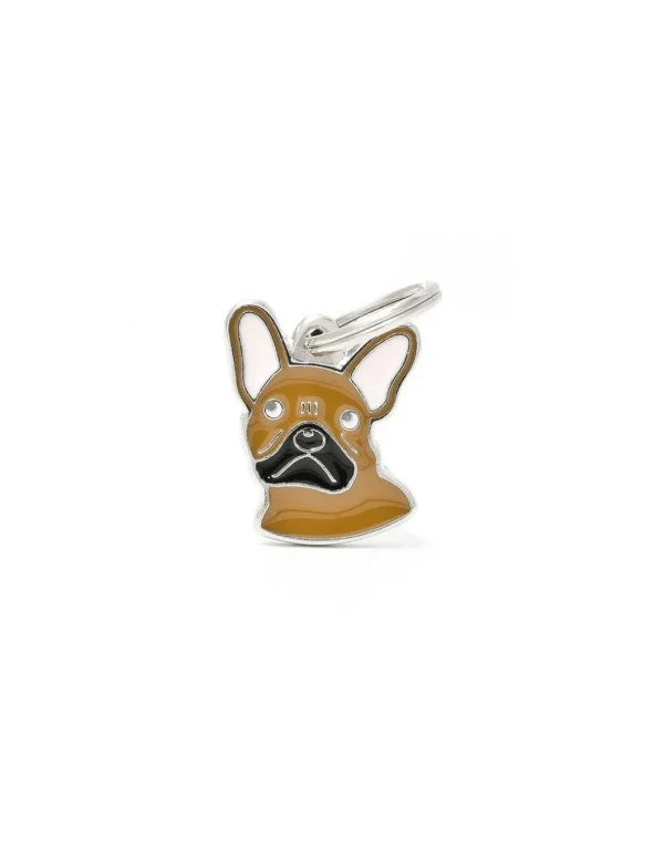 MY FAMILY MEDAGLIA BULLDOG FRANCESE MARRONE MF24BROWN