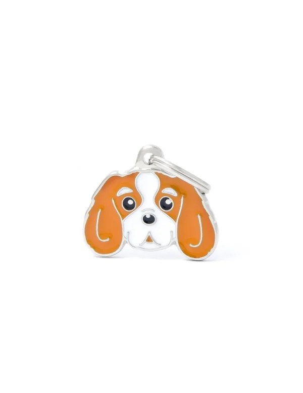 MY FAMILY MEDAGLIA CAVALIER KING BIANCO/ORANGE MF22ORANGE