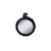 MY FAMILY MEDAGLIA CERCHIO OTTONE CROMATO CON GOMMA NERA HUSHTAG HTB04BLACK
