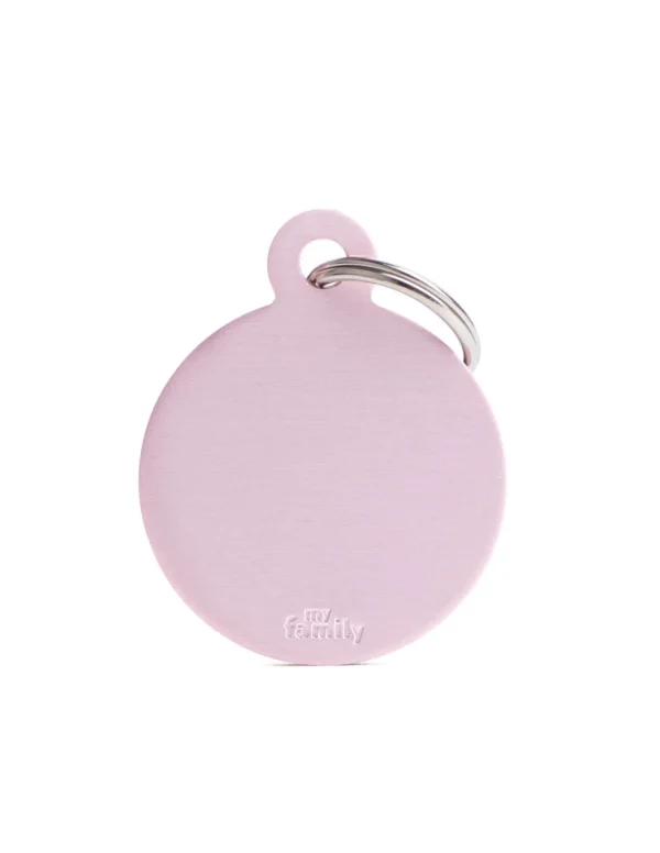 MY FAMILY MEDAGLIA CERCHIO GRANDE ROSA BASIC ALLUMINIO MFB19