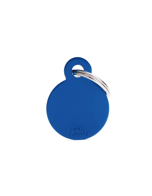 MY FAMILY MEDAGLIA CERCHIO PICCOLO BLU BASIC ALLUMINIO MFB13