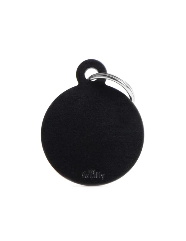 MY FAMILY MEDAGLIA CERCHIO GRANDE NERO BASIC ALLUMINIO MFB34