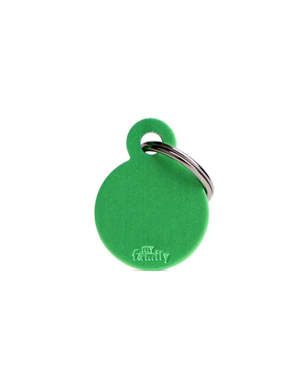 MY FAMILY MEDAGLIA CERCHIO PICCOLO VERDE BASIC ALLUMINIO MFB39