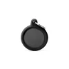 MY FAMILY MEDAGLIA CERCHIO ALLUMINIO NERO CON GOMMA HUSHTAG HTA04BLACK