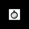 MY FAMILY MEDAGLIA CERCHIO OTTONE CROMATO CON GOMMA NERA HUSHTAG HTB04BLACK