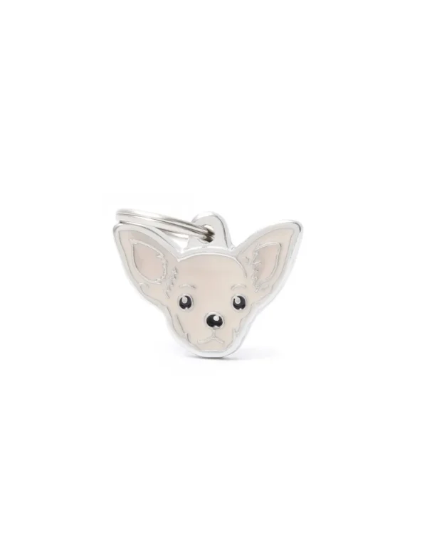MY FAMILY MEDAGLIA CHIHUAHUA CREMA MF23NCREAM ( INCISIONE MASSIMO 2 RIGHE )