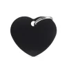 MY FAMILY MEDAGLIA CUORE GRANDE NERO BASIC ALLUMINIO MFB36