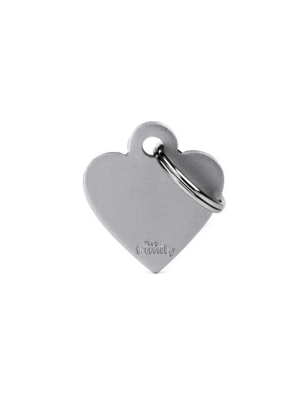 MY FAMILY MEDAGLIA CUORE PICCOLO GRIGIO BASIC ALLUMINIO MFB72