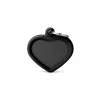 MY FAMILY MEDAGLIA CUORE ALLUMINIO NERO CON GOMMA HUSHTAG HTA02BLACK