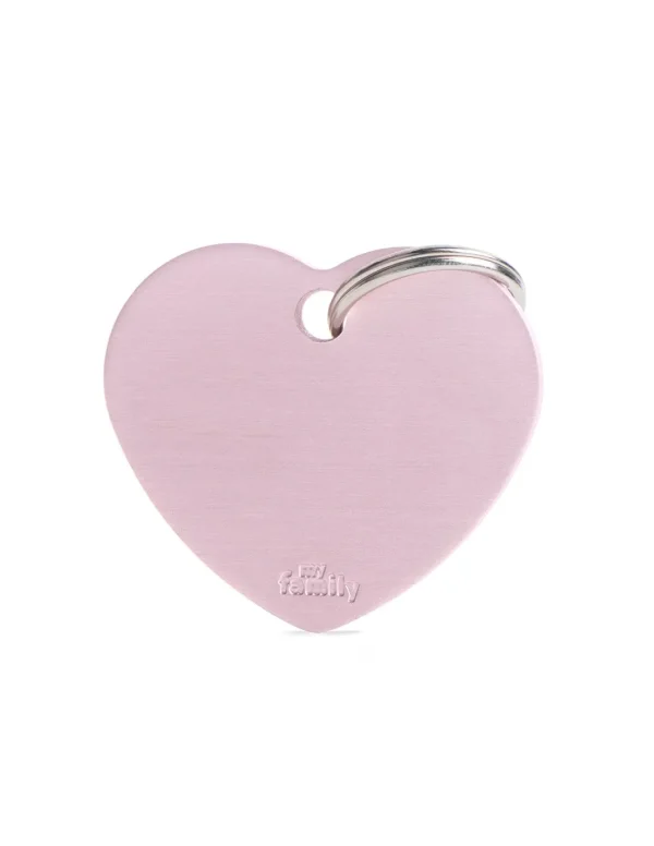 MY FAMILY MEDAGLIA CUORE GRANDE ROSA BASIC ALLUMINIO MFB29