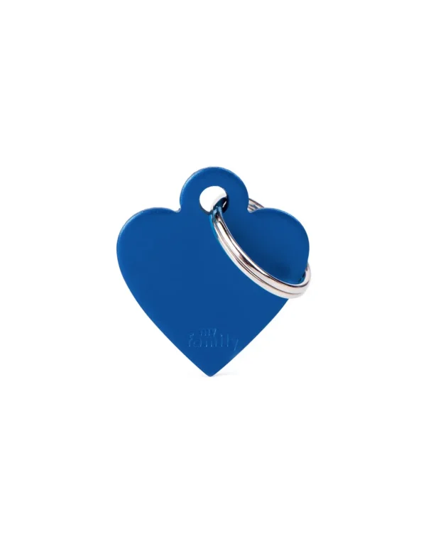 MY FAMILY MEDAGLIA CUORE PICCOLO BLU BASIC ALLUMINIO MFB23
