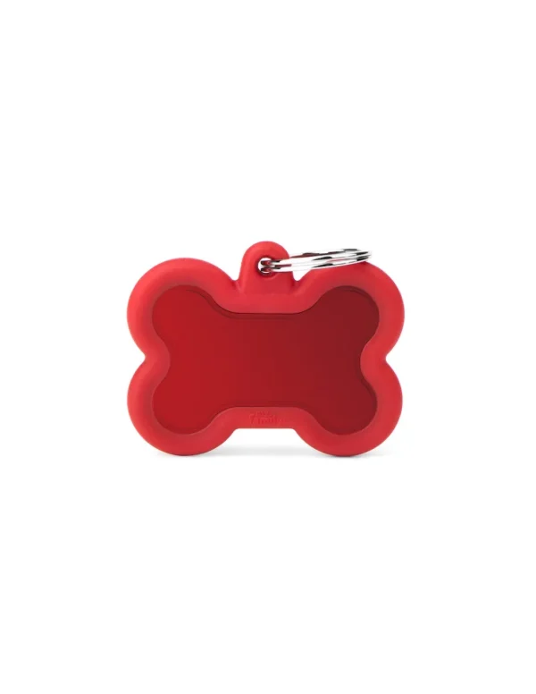 MY FAMILY MEDAGLIA OSSO ALLUMINIO ROSSO CON GOMMA HUSHTAG HTA01RED