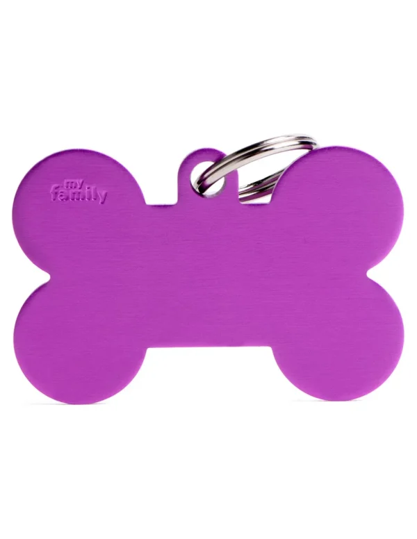 MY FAMILY MEDAGLIA OSSO EXTRA LARGE VIOLA BASIC ALLUMINIO MFBXL04