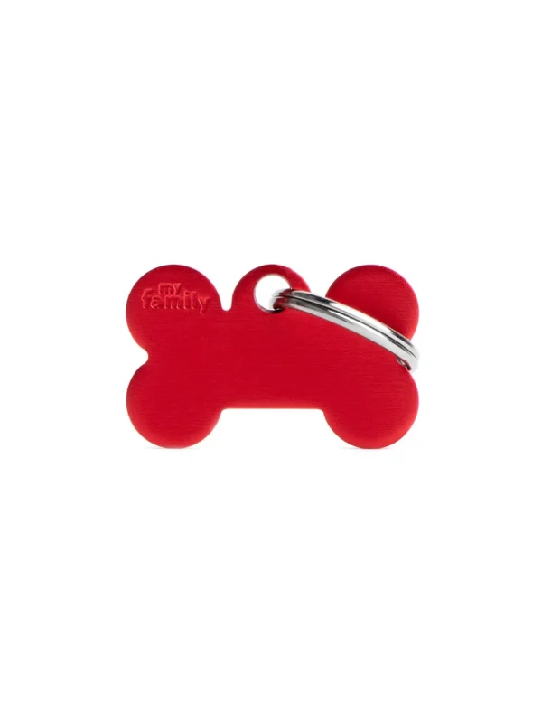 MY FAMILY MEDAGLIA OSSO PICCOLO ROSSO BASIC ALLUMINIO MFB05