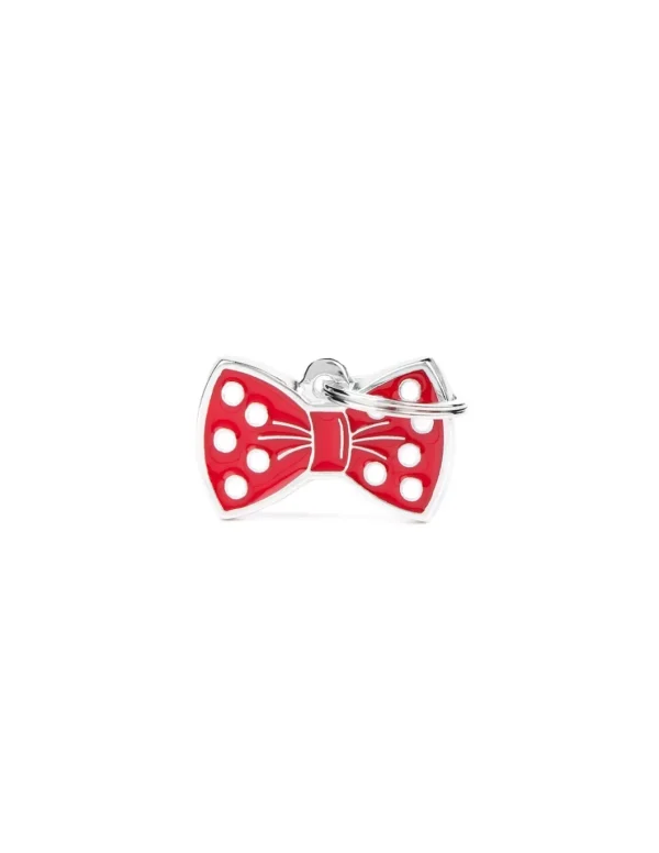 MY FAMILY MEDAGLIA PAPILLON ROSSO CH08RED ( INCISIONE MASSIMO 2 RIGHE )