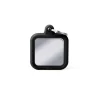 MY FAMILY MEDAGLIA QUADRATO OTTONE CROMATO CON GOMMA NERA HUSHTAG HTB03BLACK