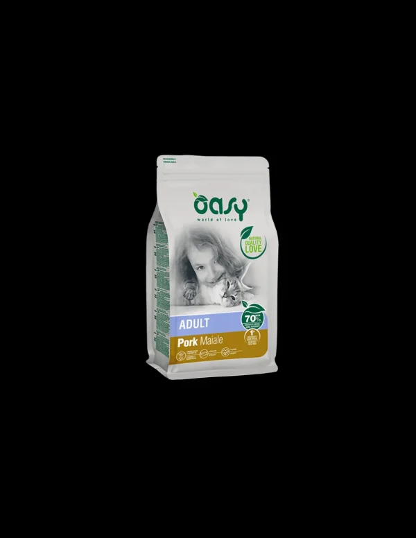 oasy dry cat 300gr adult maiale