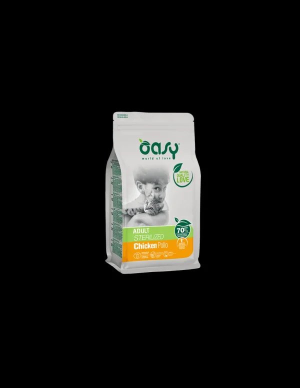 oasy dry cat 300gr adult sterilized pollo