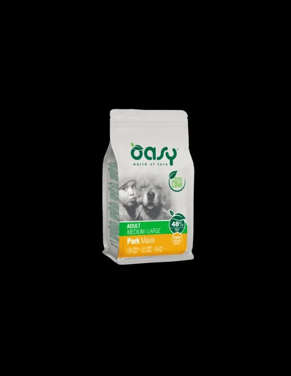 oasy dry dog 2,5kg adult medium/large monoproteico maiale