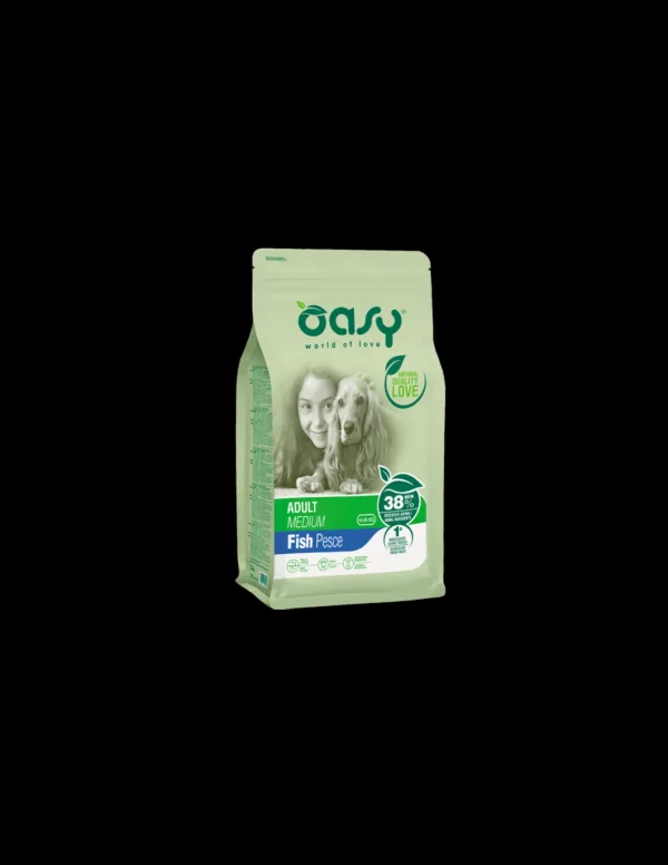 oasy dry dog 3kg adult medium pesce oadbdapm0300a