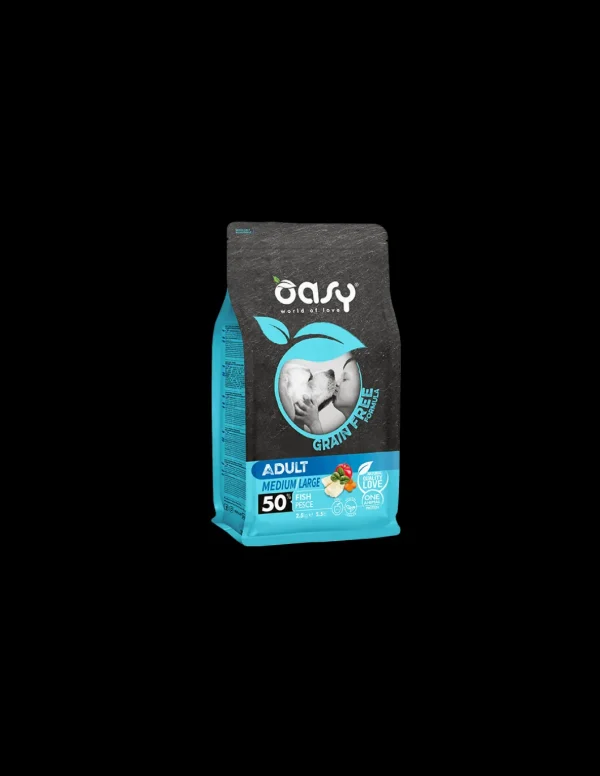 oasy dry dog 2,5kg grain free adult medium/large pesce