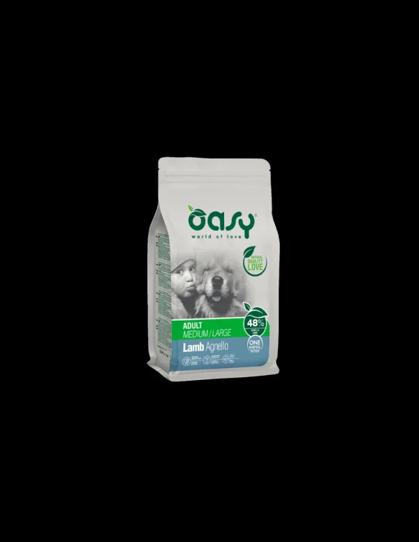oasy dry dog 12kg monoproteico adult medium/large agnello