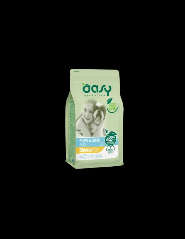 oasy dry dog 1kg puppy&junior small pollo