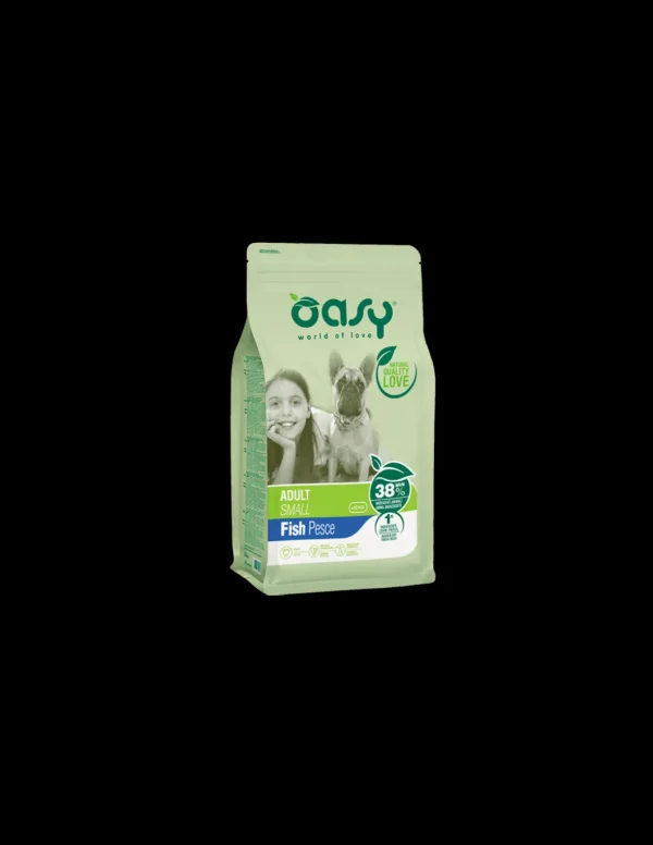 oasy dry dog 1kg small adult pesce