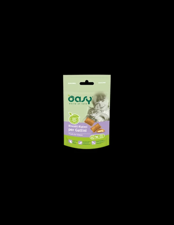 oasy snack cat biscotti ripieni per gattini 60g