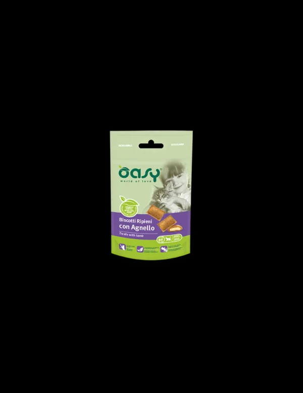oasy snack cat biscotti ripieni con agnello 60gr