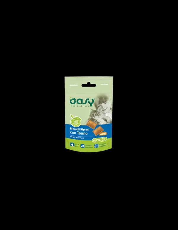 oasy snack cat biscotti ripieni con tonno 60gr