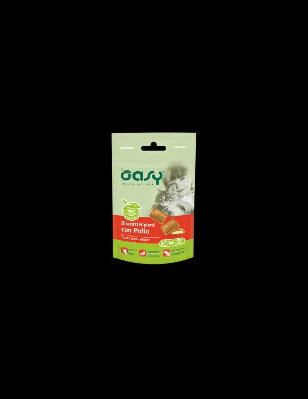 oasy snack cat biscotti ripieni con pollo 60gr