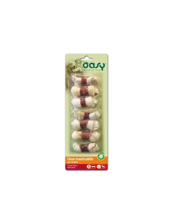 oasy snack dog osso masticabile con anatra tg.s 6pz