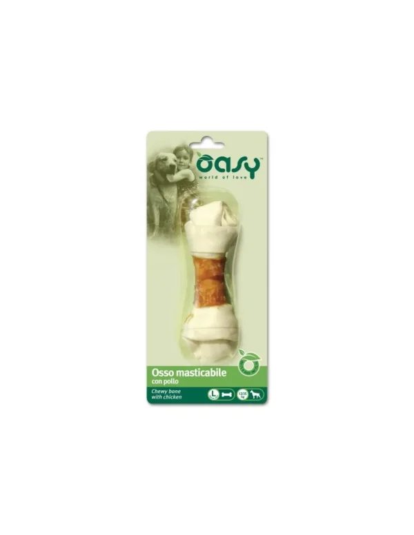 oasy snack dog osso masticabile con pollo tg.l 67gr