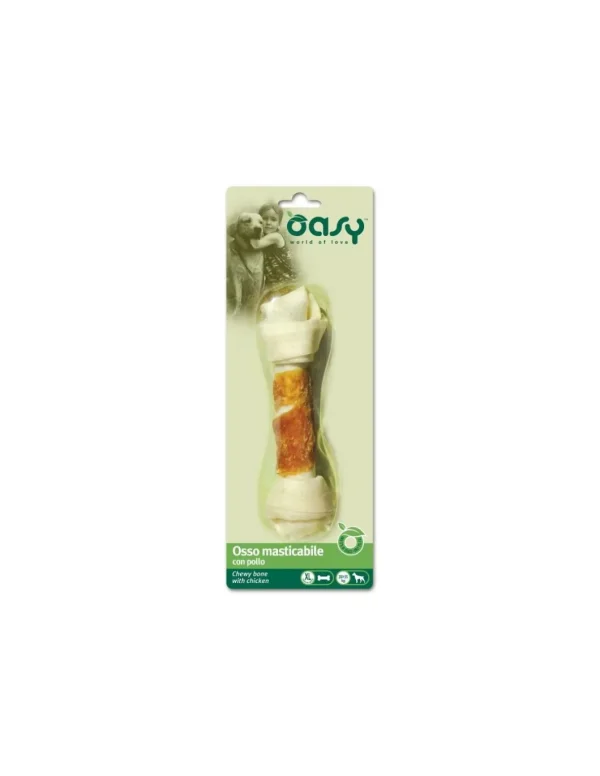 oasy snack dog osso masticabile con pollo tg.xl 98gr
