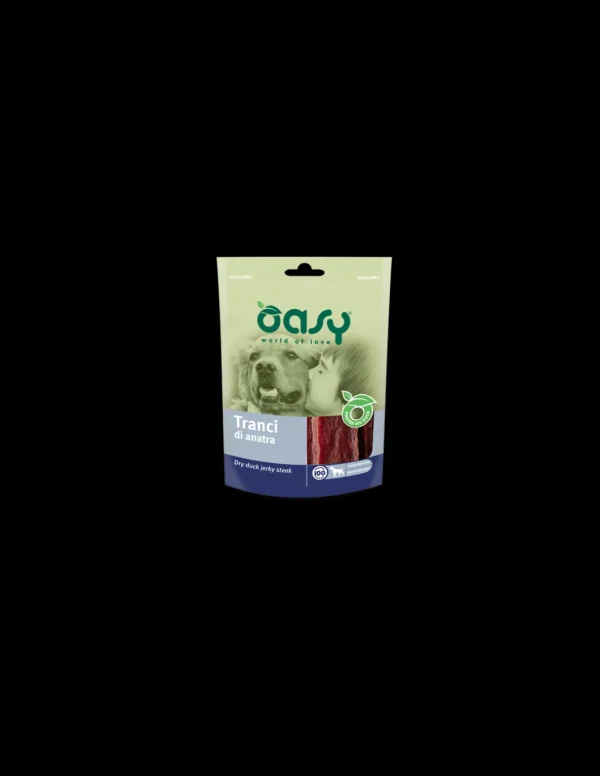 oasy snack dog tranci di anatra busta 100gr (14pz)